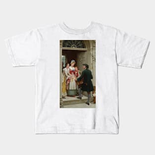 Ribbons And Laces For Very Pretty Faces by Edmund Leighton Kids T-Shirt